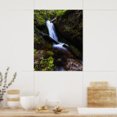 Waterval in betoverend bos poster (Keuken)
