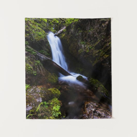 Waterval in betoverend bos wandkleed (Voorkant)