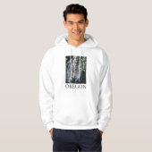 Waterval in bos, Oregon Hoodie (Voorkant volledig)