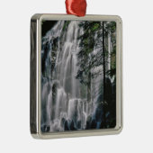 Waterval in bos, Oregon Metalen Ornament (Rechts)