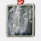 Waterval in bos, Oregon Metalen Ornament (Links)