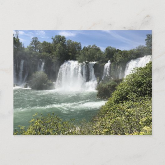 Waterval in Bosnië en Herzegovina Briefkaart (Voorkant)