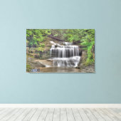 Waterval in Buttermilk Gorge Canvas Afdruk (Insitu (Houten vloer))