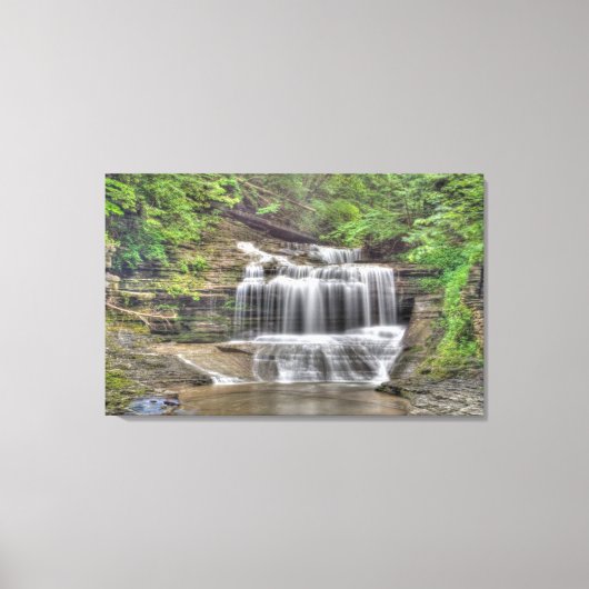 Waterval in Buttermilk Gorge Canvas Afdruk (Voorkant)
