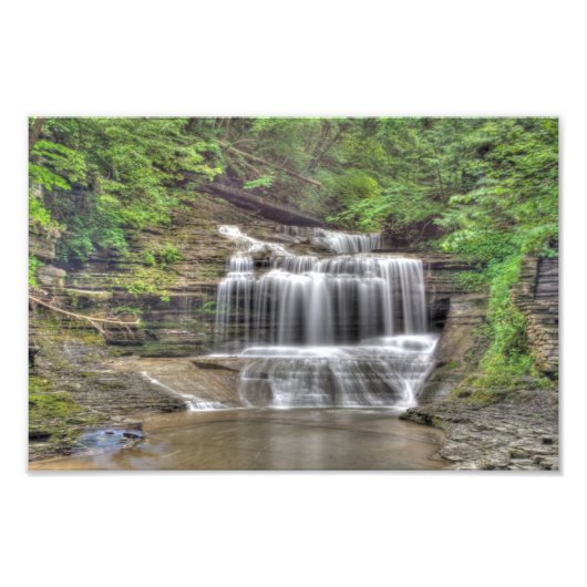 Waterval in Buttermilk Gorge Foto Afdruk (Voorkant)