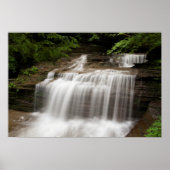 Waterval in Buttermilk Herfst State Park, New York Poster (Voorkant)