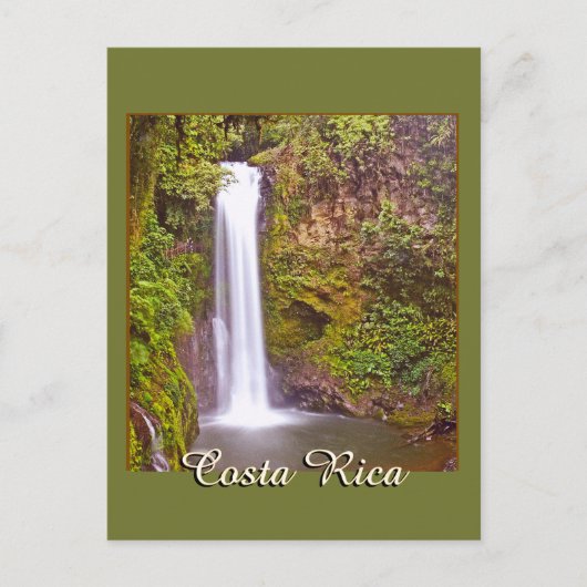 Waterval in Costa Rica Briefkaart (Voorkant)