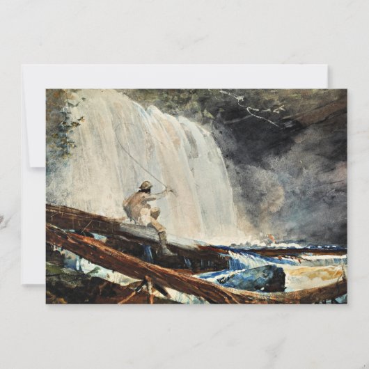 Waterval in de Adirondacks door Winslow Homer Kaart (Voorkant)