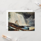 Waterval in de Adirondacks door Winslow Homer Kaart (Voorkant / Achterkant in situ)
