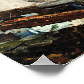 Waterval in de Adirondacks, kunstschilderij Poster (Hoek)