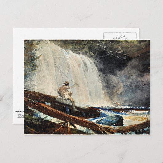 Waterval in de Adirondacks, prima art door W. Home Briefkaart (Voorkant / Achterkant)