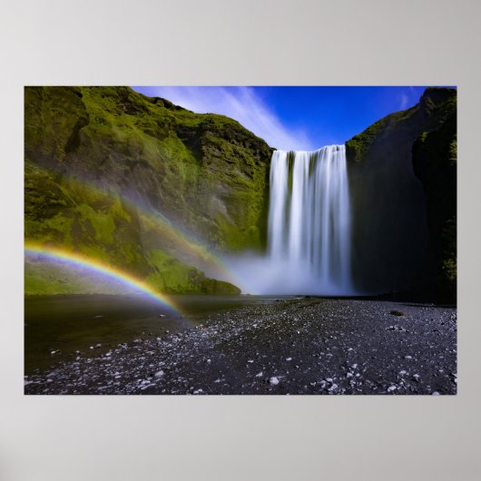 Waterval in de bergen poster (Voorkant)