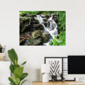 Waterval in de bergen van de luiers 2 poster (Thuiskantoor)