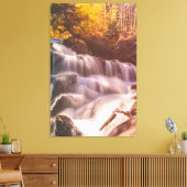 Waterval in de bossen canvas afdruk (Insitu (Woonkamer))