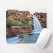 Waterval in de bossen, mousepad muismat (Met muis)