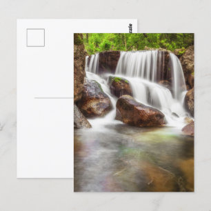 Waterval in de herfst bij de Queimadela Dam Briefkaart