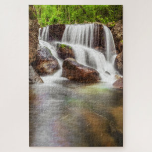 Waterval in de herfst bij de Queimadela Dam Legpuzzel