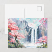 Waterval in de lente briefkaart (Voorkant / Achterkant)