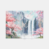 Waterval in de lente fleece deken (Voorkant (Horizontaal))