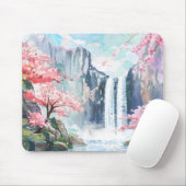 Waterval in de lente muismat (Met muis)