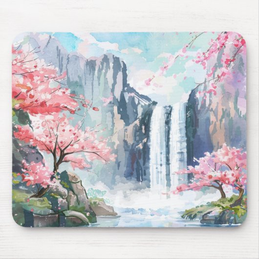 Waterval in de lente muismat (Voorkant)