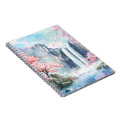 Waterval in de lente notitieboek (Rechterzijde)