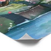 Waterval in de lente poster (Hoek)