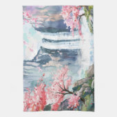 Waterval in de lente theedoek (Verticaal)