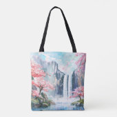 Waterval in de lente tote bag (Achterkant)