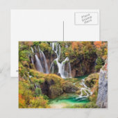 Waterval in de meren van Plitvice Briefkaart (Voorkant / Achterkant)