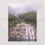 Waterval in de mist briefkaart (Voorkant)