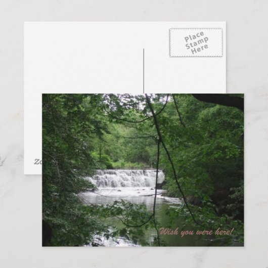 Waterval in de natuur briefkaart (Voorkant / Achterkant)
