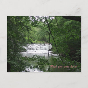 Waterval in de natuur briefkaart