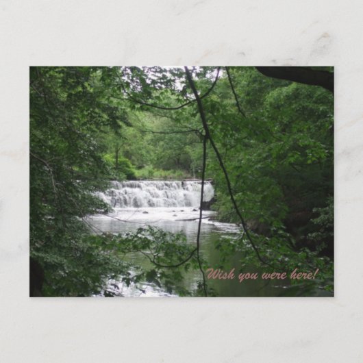 Waterval in de natuur briefkaart (Voorkant)