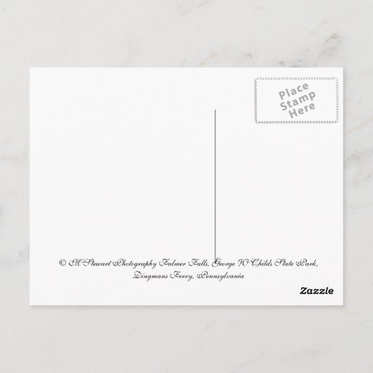 Waterval in de Poconos van Pennsylvania Briefkaart (Achterkant)