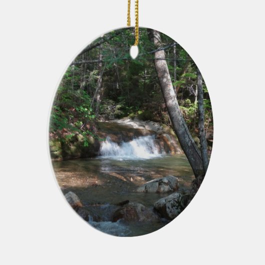 Waterval in de rivier de Pemigewasset II Keramisch Ornament (Rechts)