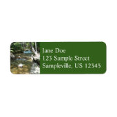 Waterval in de rivier de Pemigewasset III Etiket (Voorkant)