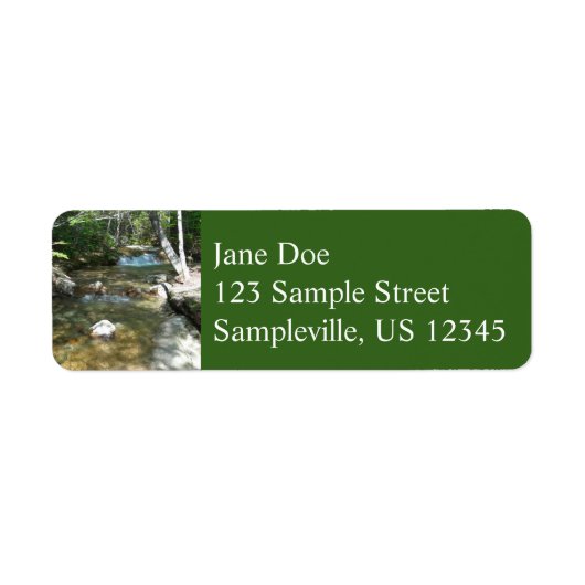 Waterval in de rivier de Pemigewasset III Etiket (Voorkant)