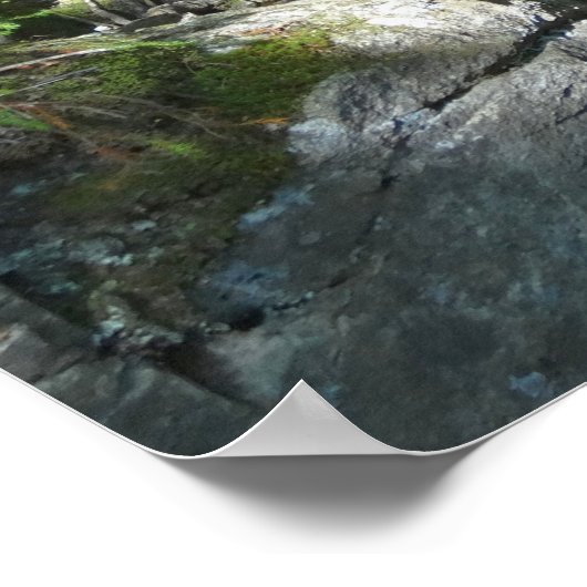 Waterval in de rivier de Pemigewasset III Poster (Hoek)