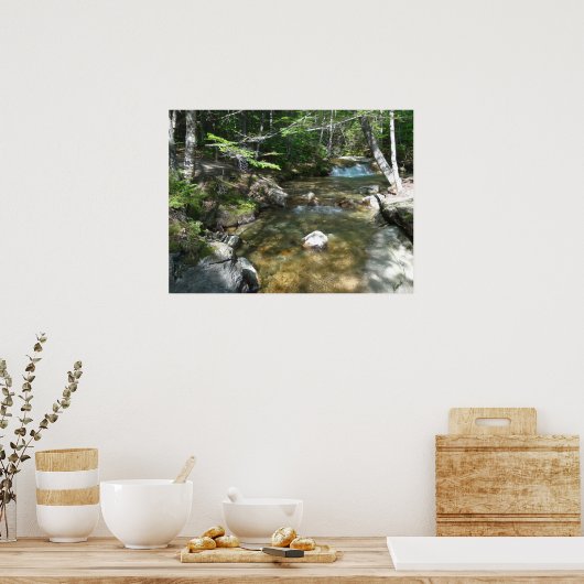 Waterval in de rivier de Pemigewasset III Poster (Keuken)