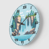 Waterval in de Rocky Mountains Muur Klok (Hoek)