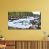 Waterval in de Schapenrivier in de Rocky Mountains Canvas Afdruk (Insitu (Woonkamer))