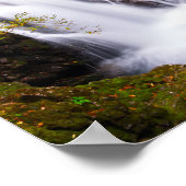 Waterval in de Vintgar Gorge canyon in de herfst Poster (Hoek)