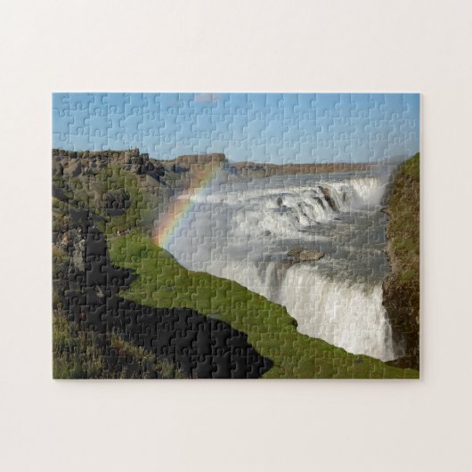 Waterval in de zomer legpuzzel (Horizontaal)