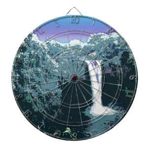 Waterval in digitale kunst dartbord