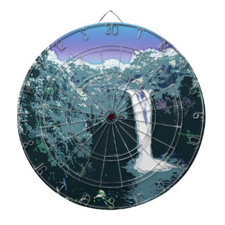 Waterval in digitale kunst dartbord