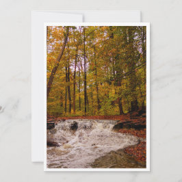 Waterval in herfst feestdagenkaart