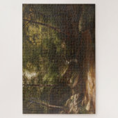 Waterval in het bos - George Hetzel Legpuzzel (Verticaal)