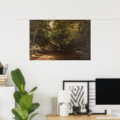 Waterval in het bos – George Hetzel Poster (Thuiskantoor)