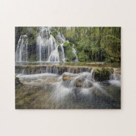 Waterval in het bos legpuzzel